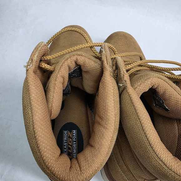 Lugz Boots Womens Size 11 Work Construction Combat Boots, Golden Wheat Brown GUC - Picture 6 of 10